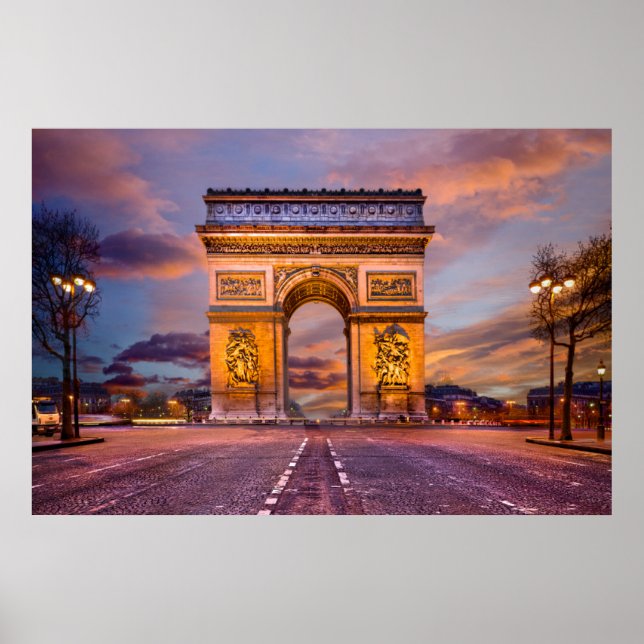 Poster Monuments | Arc de Triomphe, Paris France (Frente)