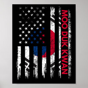 Poster Moo Duk Kwan Karate Martial Arts Treinamento Corea
