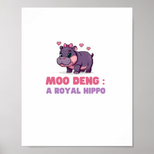 Poster MOO GENTO NEGRA ROYAL HIPPO Hippo Tema Zoologia Pi