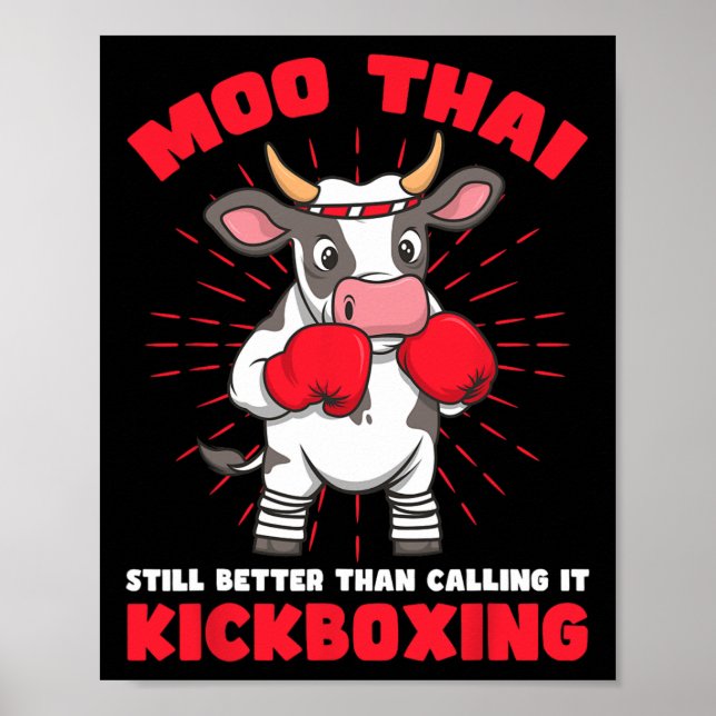 Poster Moo Thai Better Than Kickboxing Design  (Frente)