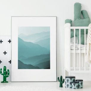 Poster Moody Blue Mountain