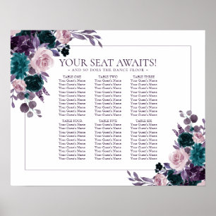 Poster Moody Boho Placa de EggPlant Purple 8 Top Seatin