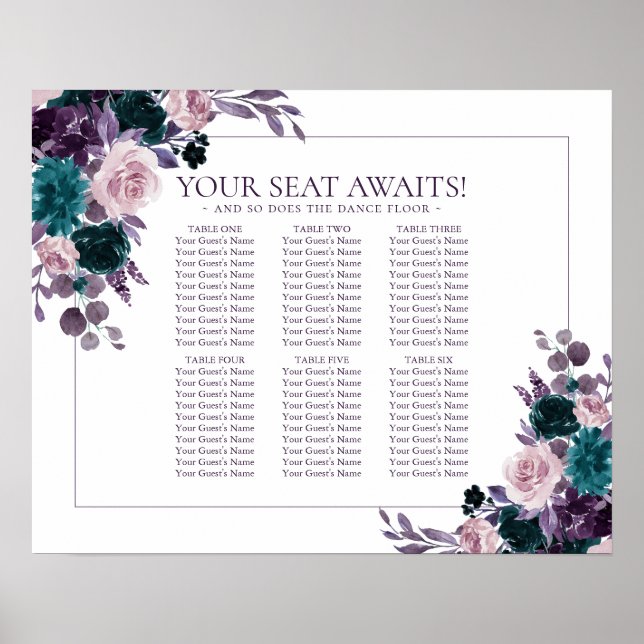 Poster Moody Boho | Placa de EggPlant Purple 8 Top Seatin (Frente)
