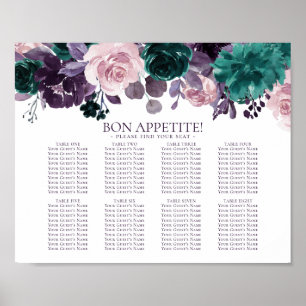 Poster Moody Boho Placa de Mesa Roxo 6