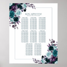 Poster Moody Boho | Teal e Roxo 10 Gráfico Superior