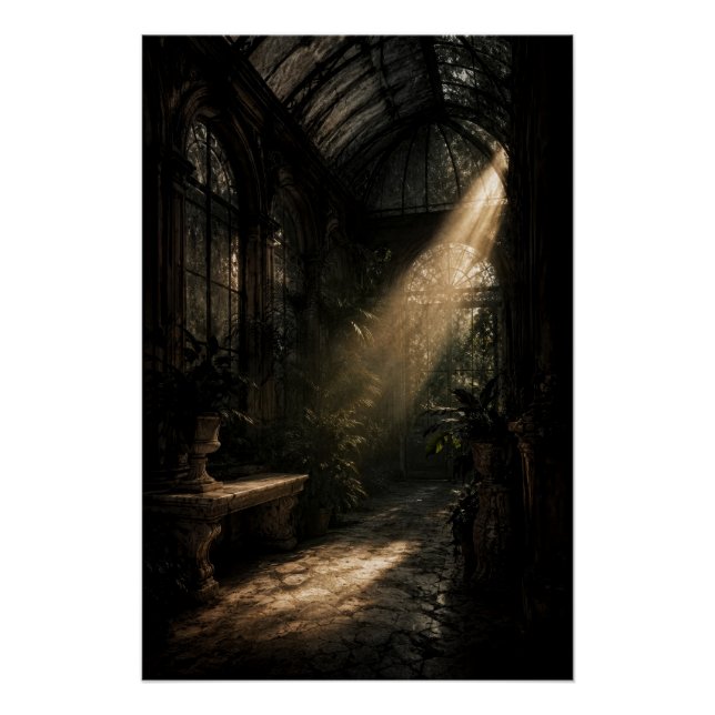 Pôster Moody Dark Academia Conservatory Sunbeam Poster (Frente)