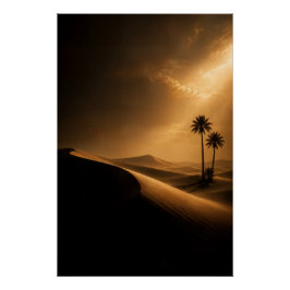 Pôster Moody Desert Dunes & Palms