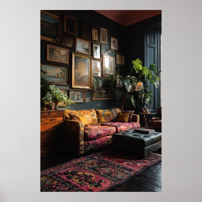 Poster Moody Eclectic Gallery Wall Living Room (Frente)