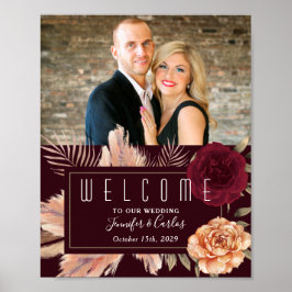 Poster Moody Floral Burgundy Wedding
