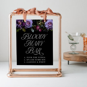 Poster Moody Gothic Purple Floral Bloody Mary - Sinal de 
