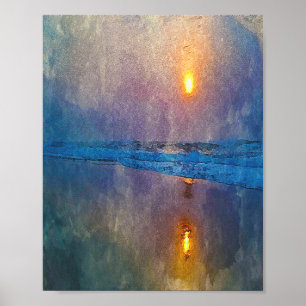 Poster Moody miste sol nascer