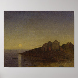 Poster Moody Moonlit Bay Art