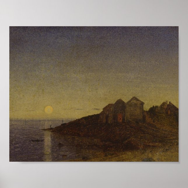 Poster Moody Moonlit Bay Art (Frente)