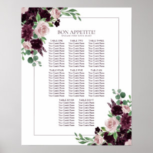 Poster Moody Passion Quadro Floral Roxo