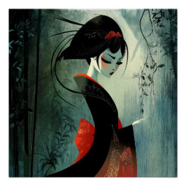 Pôster Moody Pensight Anime Girl