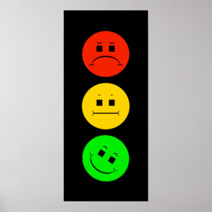 Pôster Moody Stoplight Incluso Verde