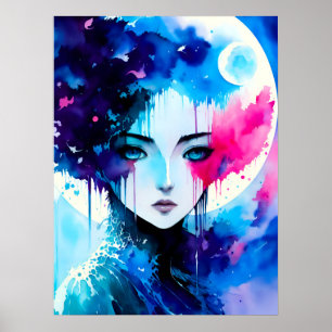 Poster Moon Child Anime Fantasy Art