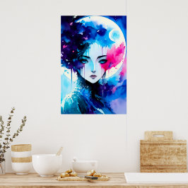Poster Moon Child Anime Fantasy Art