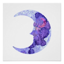 Pôster Moon de Aquarela