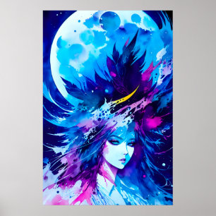 Poster Moon Goddese Fantasia Japonesa