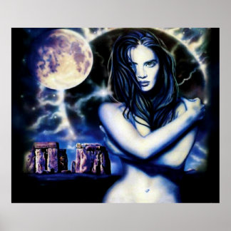 Pôster Moon Goddese por Lisa Iris