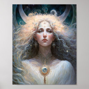 Poster Moon Goddess Fantasy Art