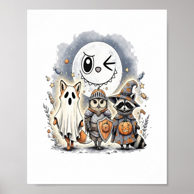 Poster Moon Knight Raccoon Halloween (Frente)