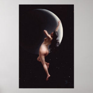 Poster Moon Nymph - Luis Ricardo Falero