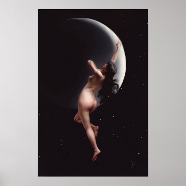 Poster Moon Nymph - Luis Ricardo Falero (Frente)