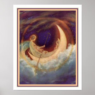 Pôster Moon o barco ao Dreamland - Hugh Williams 16 x 20