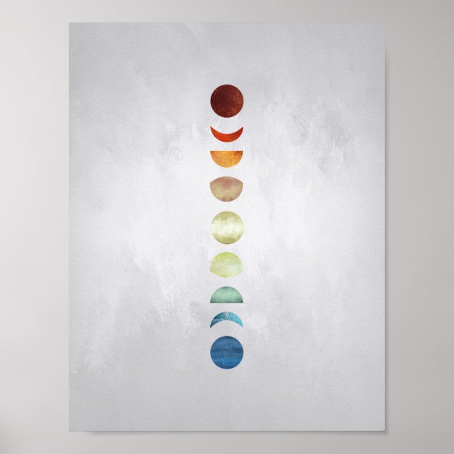 Poster Moon Phases Wall Art (Frente)