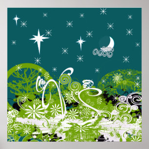 Pôster Moon Star Splat