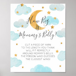 Poster Moon & Stars blue ¿Qué tan grande es el Belly de m