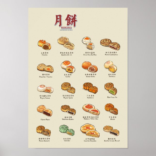 Poster Mooncakes | 月 餅 (A3) (Frente)