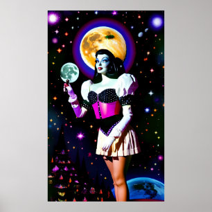 Poster Moongazed - Ken Gage Surreal Art