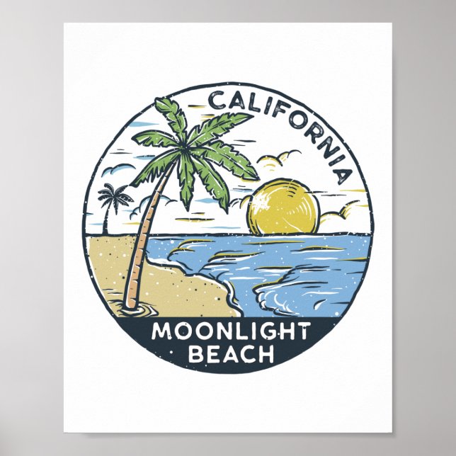 Poster Moonlight Beach San Diego California (Frente)