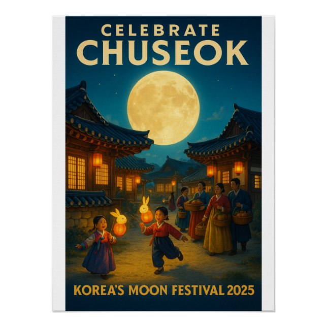 Pôster Moonlight Over Hanok Village (Frente)