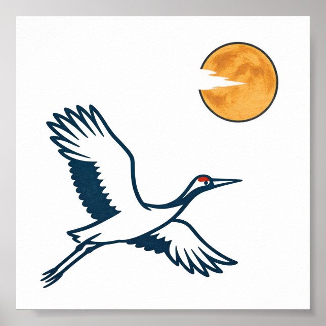 Poster Moonlit Crane (Frente)
