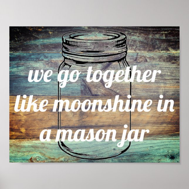 Poster Moonshine Mason Jar (Frente)