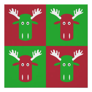 Pôster Moose Head Pop Art poster