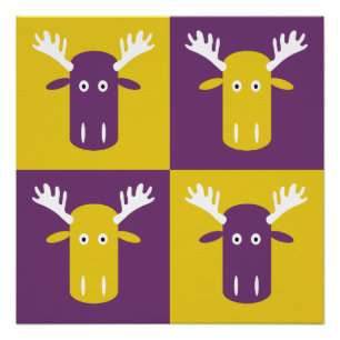 Pôster Moose Head Pop Art poster
