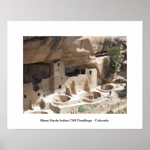 Poster Moradias de penhasco indianas do Mesa Verde