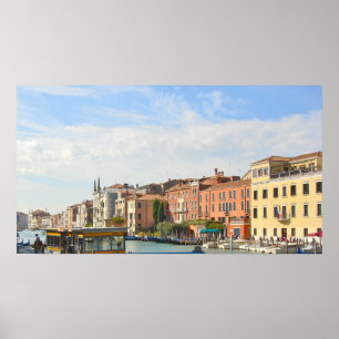 Poster Moradias do canal grande, Veneza, Italia -