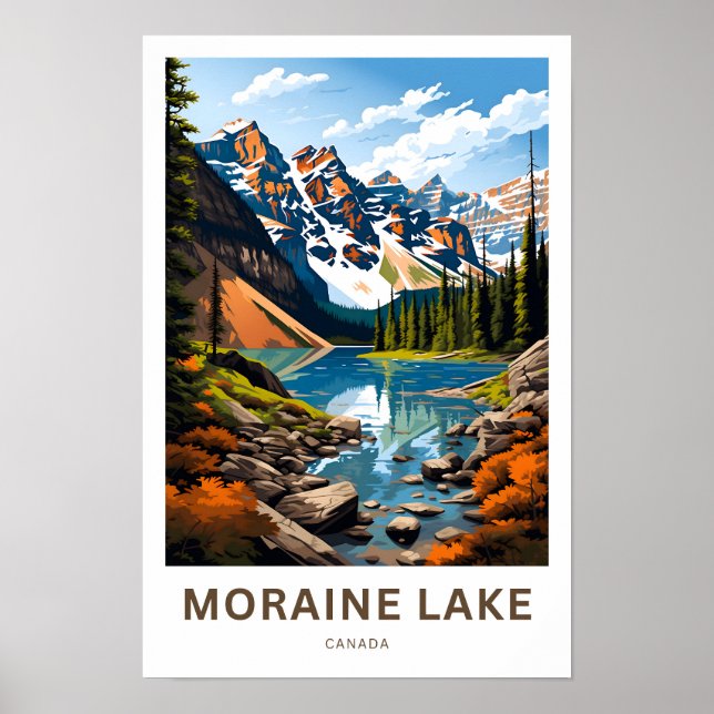 Poster Moraine Lake Canada Travel Print (Frente)