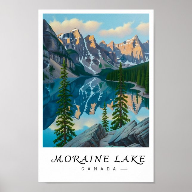 Poster Moraine Lake Canada Wall Art, Canadian Rockies (Frente)