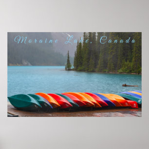 Poster Moraine Lake Canoes