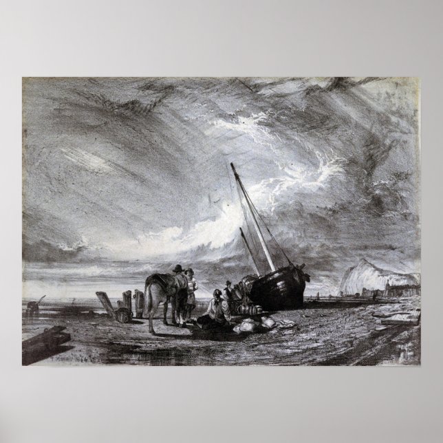 Poster Moran - Barco de Pesca Encalhado 1864 (Frente)