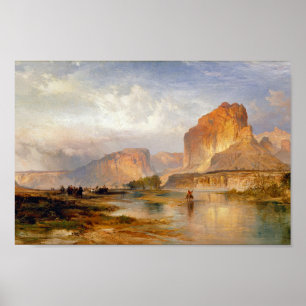 Poster Moran Cliffs of Green River Painting