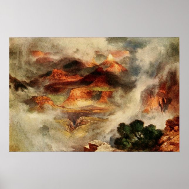 Poster Moran - O Parque Yellowstone (Frente)