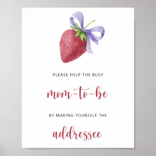 Poster Morango - Ajude a Mãe Atarefada que Está Prestes a
